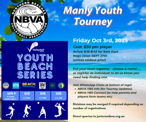 Youth Beach Series Tourney (Manly)