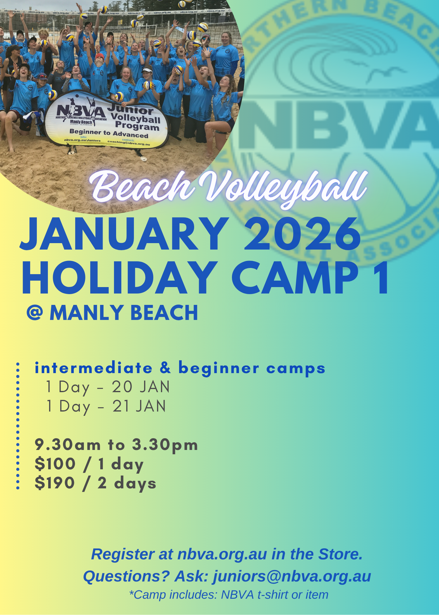NBVA Junior Beach Camp - January 20th -21st