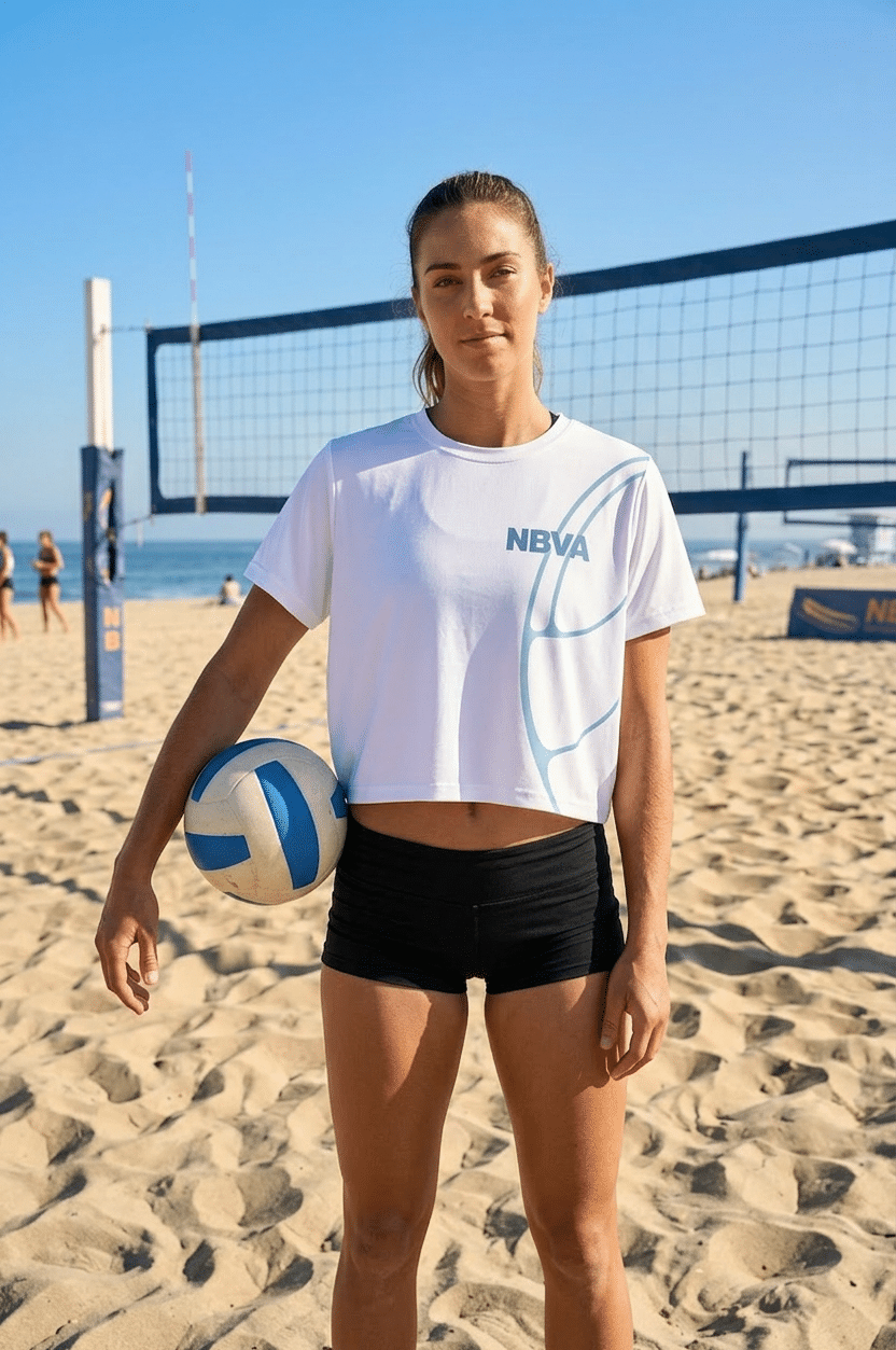 NBVA Ball Design Crop – White