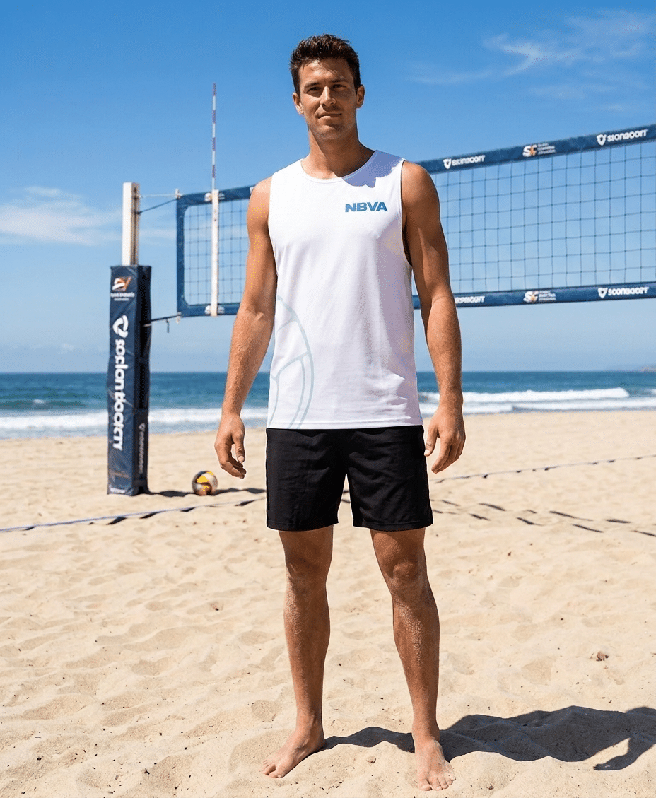 NBVA Ball Singlet – White