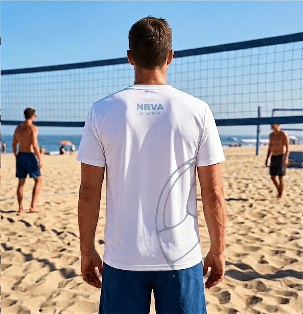 NBVA Ball Logo T-Shirt – White - Image 2