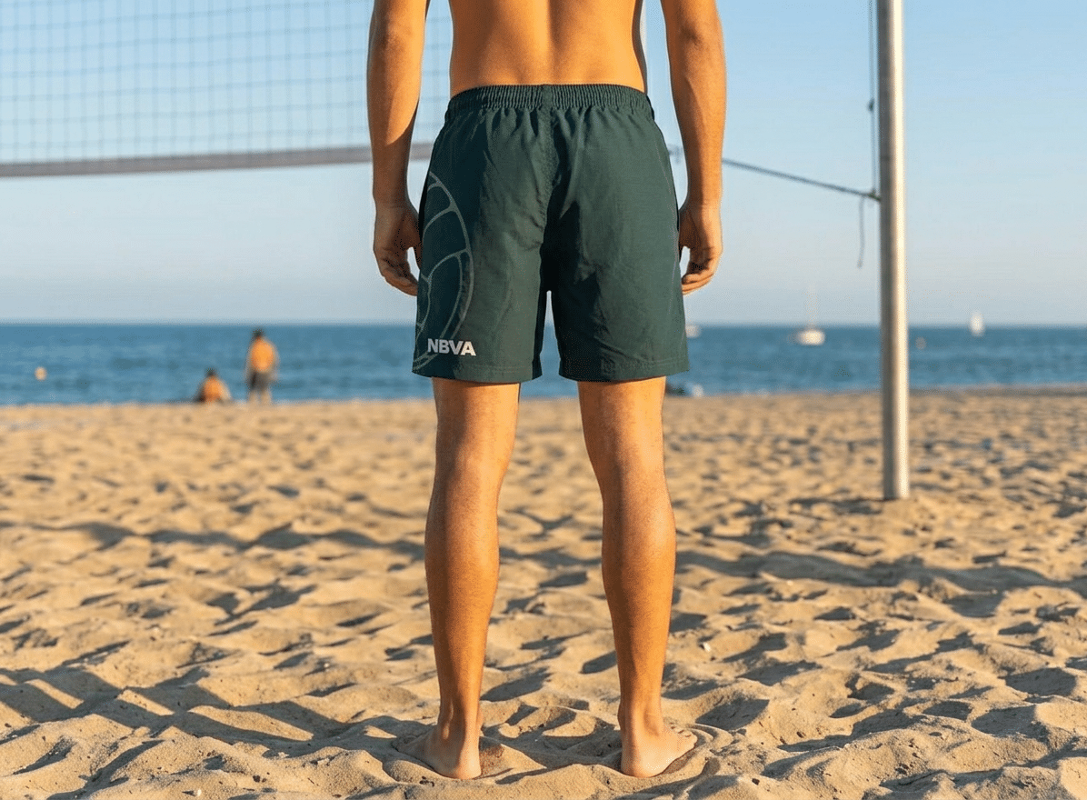 NBVA Volleyball Shorts – Green - Image 2