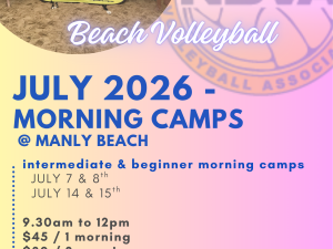 NBVA Junior Beach Morning Camps - July 8 & 9, July 14 &15th