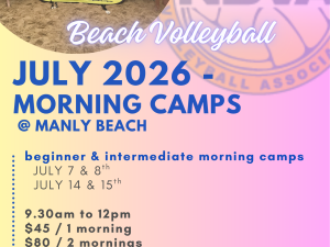 NBVA Junior Beach Morning Camps - July 8 & 9, July 14 &15th